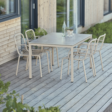 Terra havebord L132 - taupe 